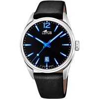 Lotus Herren Armbanduhr aus Edelstahl und Leder in der