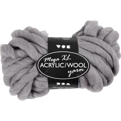 Creativ Company Acrylwolle XL, Garn + Wolle, Grau