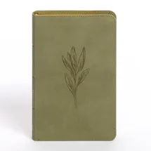 Holman Bibles CSB Personal Size Bible, Sage Suedesoft Leathertouch