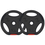 Signature Fitness Vinyl Standard 2.5 cm Hantelscheibe für Krafttraining und Gewichtheben, 2,3 kg, Paar