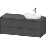 Duravit Ketho.2 Waschtischunterbau, Beckenausschnitt rechts, 1400x568x550mm, K24898R, Farbe: Graphit Matt Dekor