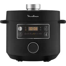 Moulinex Epic Turbo Cuisine CE7548 Elektrischer Schnellkochtopf, 1090 W, 10 Automatikprogramme, Dampfgarkorb, Schwarz
