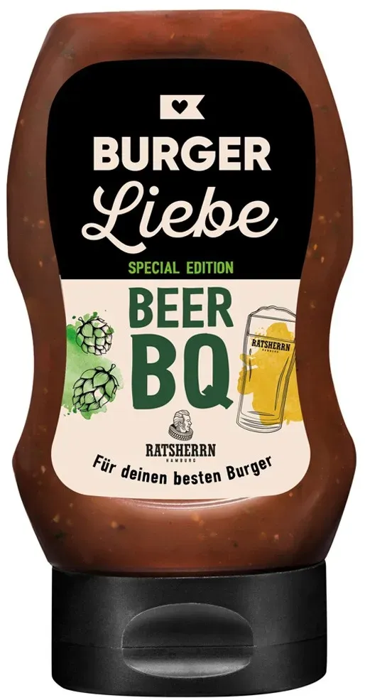 BURGER LIEBE Burgersoße - BeerBQ - 300ml- vegan - ohne Konservierungsstoffe