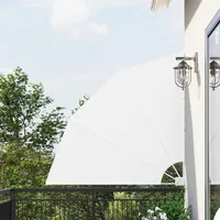 Gecheer Balkon Sichtschutz Weiß 140 x 140 cm Polyester, Faltbarer Balkonfächer Sichtschutz Terrasse Balkonsichtschutz Seitenmarkise42000930