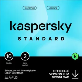 Kaspersky Lab Standard 2025 ESD 10 Geräte 2 Jahre DE Win Android iOS