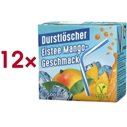 Durstlöscher 12er-Pack Erfrischungsgetränk »Durstlöscher Eistee Mango« 0,5 Liter