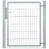 deutsche zauntechnik Flügeltor 100 x 120 cm Silber/Metall