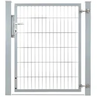 deutsche zauntechnik Flügeltor 100 x 120 cm Silber/Metall