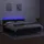 vidaXL Boxspringbett mit Matratze & LED Schwarz 160x200 cm Stoff