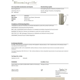 Bloomingville Begonia Krug, Grün, Steingut