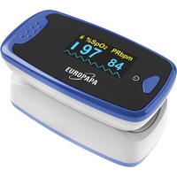 EUROPAPA Pulsoximeter Pulsoximeter,Fingerpulsoximeter, Oximeter ideal zur schnellen Messung der Sauerstoffsättigung (SpO2), facher Pulsmesser für Erwachsene–OLED Anzeige blau