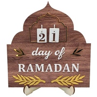 Ramadan Kalender,Countdown,Ramadan Adventskalender Eid aus Holz, Elegante Mubarak Ramadan Deko