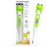 SCALA SC 44 flex Digitales Fieberthermometer Baby & Kinder – 10 Sek. Messzeit, flexible Spitze, Fieberalarm, wasserdicht – oral, rektal & axillar – Frosch Motiv