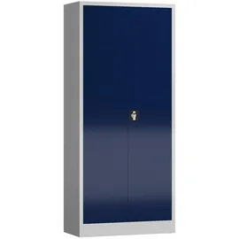 Classix Metallschrank X-530331 enzianblau, lichtgrau 80,0 x 38,0 x 180,0 cm, aufgebaut, 1 St.