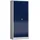 Classix Metallschrank X-530331 enzianblau, lichtgrau 80,0 x 38,0 x 180,0 cm, aufgebaut, 1 St.