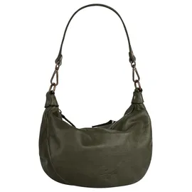 Samantha look Umhängetasche echt Leder, Made in Italy grün