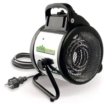 Bio Green BioGreen Elektro-Gewächshausheizung Palma mit manuellem Thermostat | IPX4 spritzwassergeschützt, energiesparend | 163 m3/h Luftumwälzung | 2000 Watt