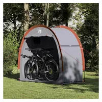 vidaXL Fahrradgarage mit Dach 210 x 90 x 174 cm Grau/Orange
