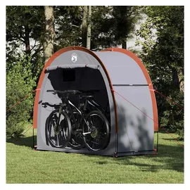 vidaXL Fahrradgarage mit Dach 210 x 90 x 174 cm Grau/Orange