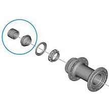 Shimano Konus WH-RS710 links mit Endkappe