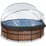 EXIT TOYS Wood Pool 427 x 122 cm inkl. Sandfilterpumpe + Abdeckung