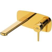 BADLAND Waschtischarmatur Unterputz Wasserhahn POLA Mischbatterie für Badezimmer in Gold + Click-Clack