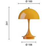 Louis Poulsen Panthella 160 Portable V3 opaque orange