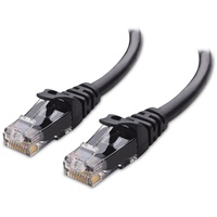 Cable Matters Snagless 10 Gigabit Cat 6 Lan Kabel kurz 3m (Cat 6 Ethernet Kabel, Cat 6 Wlan Kabel, Lankabel Cat6) in Schwarz - Netzwerkkabel 3 Meter