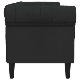 vidaXL Chesterfield-Sofa 3-Sitzer Schwarz Stoff