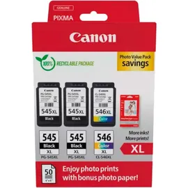 Canon PG-545XL schwarz + CL-546XL CMY 8286B015