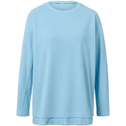 Tchibo - Oversized Fitness-Longsleeve - Damen - Gr. XL - hellblau