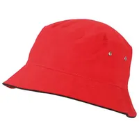 Myrtle Beach Trendiger Hut MB012, rot/schwarz, Größe S/M -