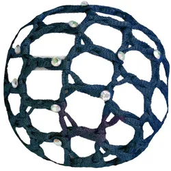 WALDHAUSEN Haarnetz mit Glitzersteinen blau