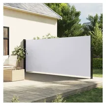 vidaXL Seitenmarkise Ausziehbar Weiß 180 x 500 cm