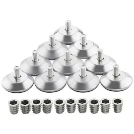SOTech 10er Set Verstellfüße MOBILIA 39 mm M8x14 inkl. Einschraubmuffen Ø