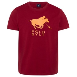 Polo Sylt Print-Shirt mit gedrucktem Logo-Symbol rot
