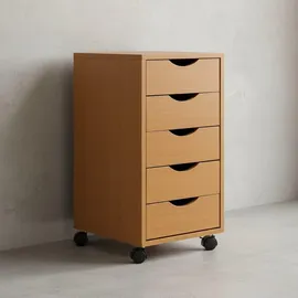 KADIMA DESIGN Rollcontainer 33 x 38 x 64 cm braun