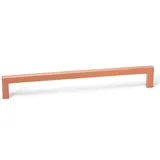 Gedotec Stangengriff lang | DER U | Möbelgriff Kupfer gebürstet Länge: 328 mm - Bohrabstand: 320 mm | 1 Stück | Relinggriff für Küche mit Zubehör | Griff Möbel | Schrankgriffe Badezimmer-Schrank
