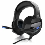 CSL USB Gaming Headset GHS 201 mit Mikrofon Kopfhörer für Windows, Mac, PS3, PS4, PS4 Pro