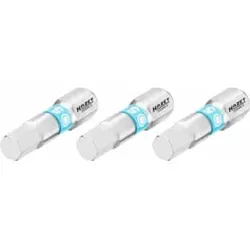 HAZET Bit Sechskant massiv 6,3 (1/4 Zoll), Innen-Sechskant Profil, 5 mm, Anzahl Werkzeuge: 3