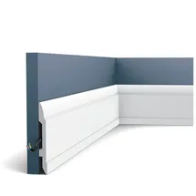 Orac DECOR SX104 LUXXUS Sockelleiste Profilleiste Kabelschutz Boden-Leiste 2 m 200 cm x 14,8 cm x 1,7 cm Weiß