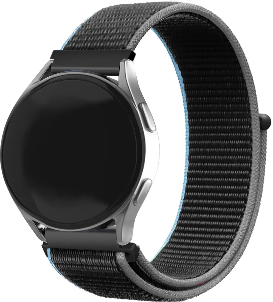 Strap-it Oneplus Watch Armband Nylon für OnePlus Watch 4  - 47mm - Anthrazit - Klettverschluss
