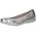 CAPRICE Damen Ballerinas aus Leder mit Lochmuster, Silber (Silver), 36 EU