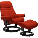 Stressless Relaxsessel STRESSLESS Sunrise Sessel Gr. ROHLEDER Stoff Q2 FARON, Rela x funktion-Drehfunktion-PlusTMSystem-Gleitsystem, B/H/T: 79 cm x 103 cm x 73 cm, rot (rust q2 faron) Lesesessel und Relaxsessel