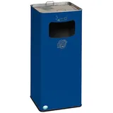 Proregal Klassischer Kombiascher eckig HxBxT 70,5 x 33 x 33 cm Verzinkter Stahl Blau