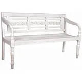 Garden Pleasure Gartenbank MOYO 960370 weiß Holz 150,0 cm