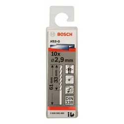 Metallbohrer HSS-G, DIN 338, 2,9 x 33 x 61 mm, 10er-Pack