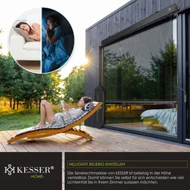 Kesser Senkrechtmarkise Außenrollo 200 x 250 cm Transparent/Anthrazit