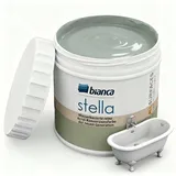 Bianca Stella Badewannenlack Ohne Schleifen - Wasserbasierter Parfümierter Sanitärlack für Badewanne, Waschbecken, Duschwanne & Emaille - Nebelgrün, Glänzend, Kratzfest, Hochdeckend, 500ml