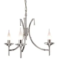 Elstead Lighting Kronleuchter Hängelampe Deckenlampe LED Nickel Esszimmerleuchte 3-Flammig